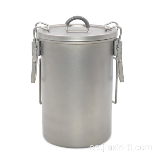 Olla de cocina de titanio de 900 ml para acampar utensilios de cocina al aire libre